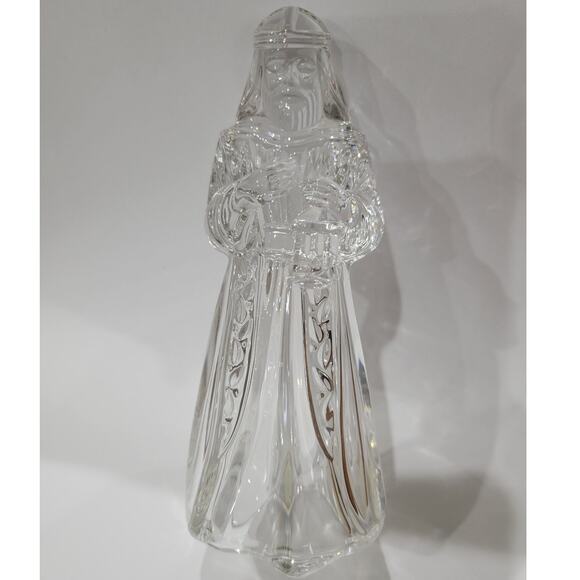 Vintage Princess House 24% Lead Crystal King Gaspar Christmas‎ Nativity PH Stamp - Picture 6 of 12